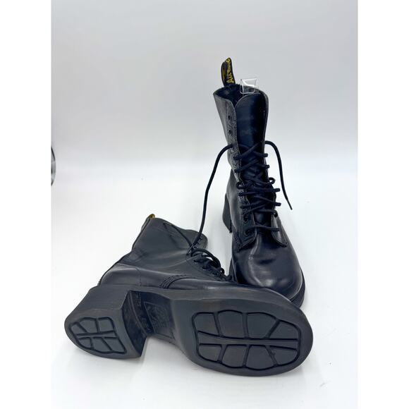 RARE 90s Dr. Martens Made In England 10-Eye Lace Up Boots Size Size 6 Women - Picture 2 of 10